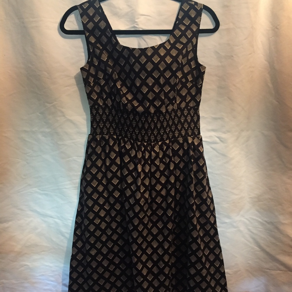 White House Black Market fitted flare dress